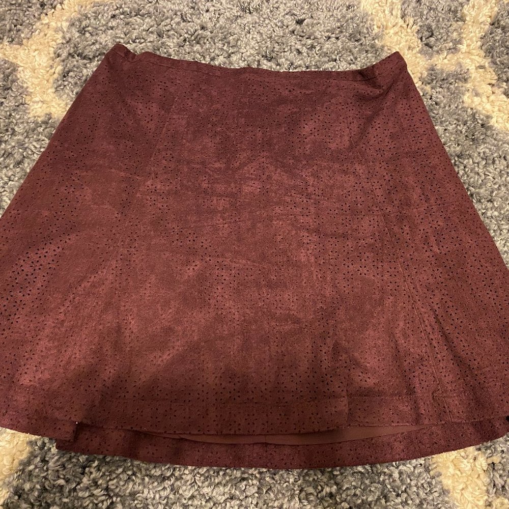 Express Maroon Skater skirt